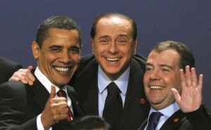 Obama, Berlusconi a Medveděv na summitu G-20.